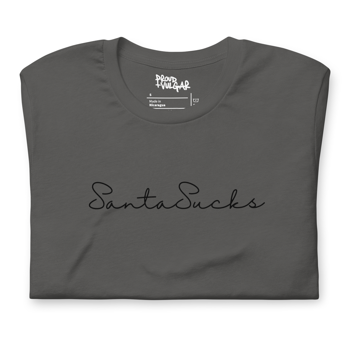 Santa Sucks Unisex T-Shirt - Black Print Edition