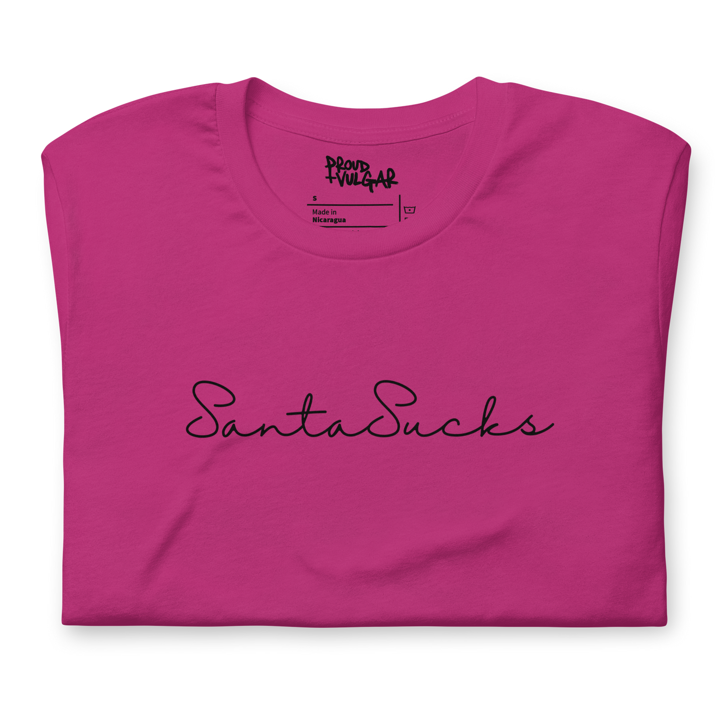 Santa Sucks Unisex T-Shirt - Black Print Edition