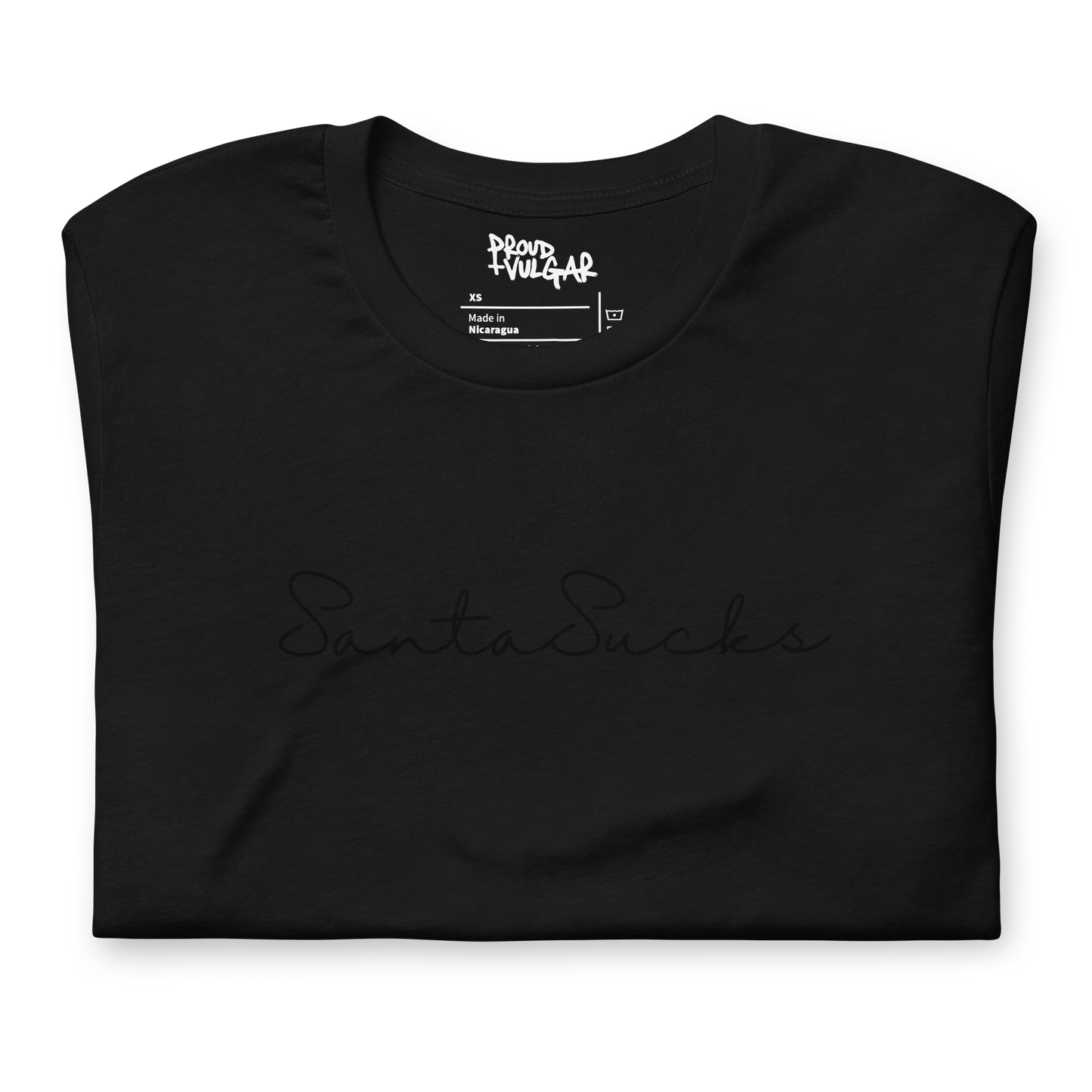 Santa Sucks Unisex T-Shirt - Black Print Edition