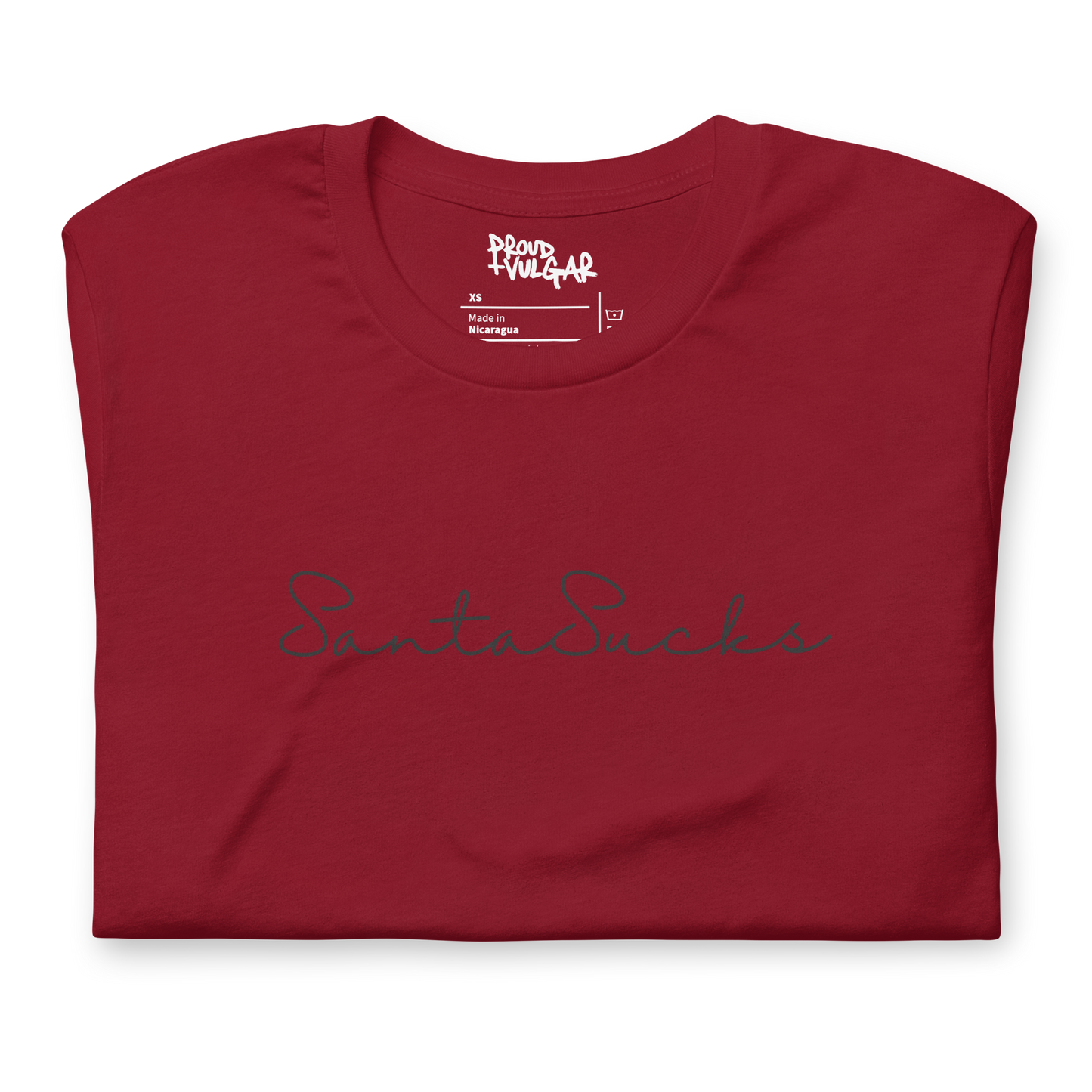 Santa Sucks Unisex T-Shirt - Black Print Edition