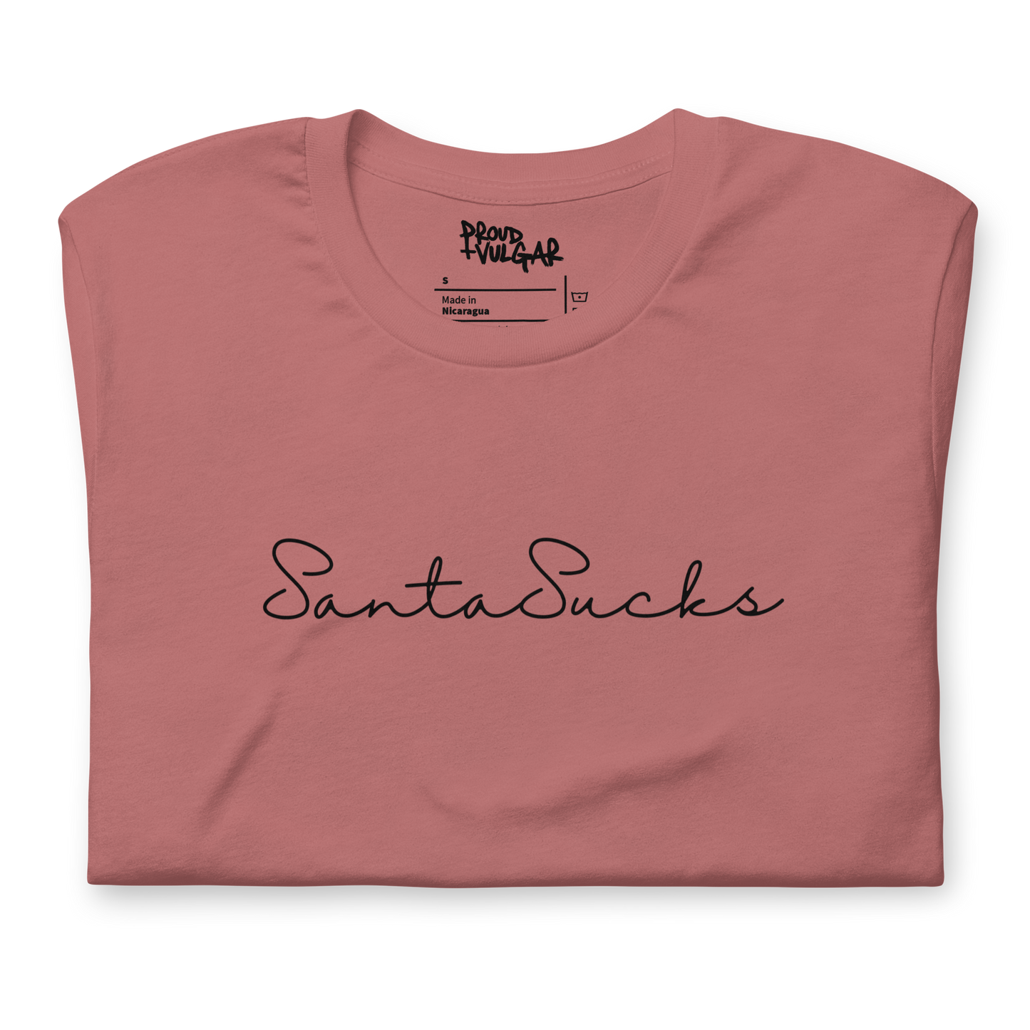 Santa Sucks Unisex T-Shirt - Black Print Edition