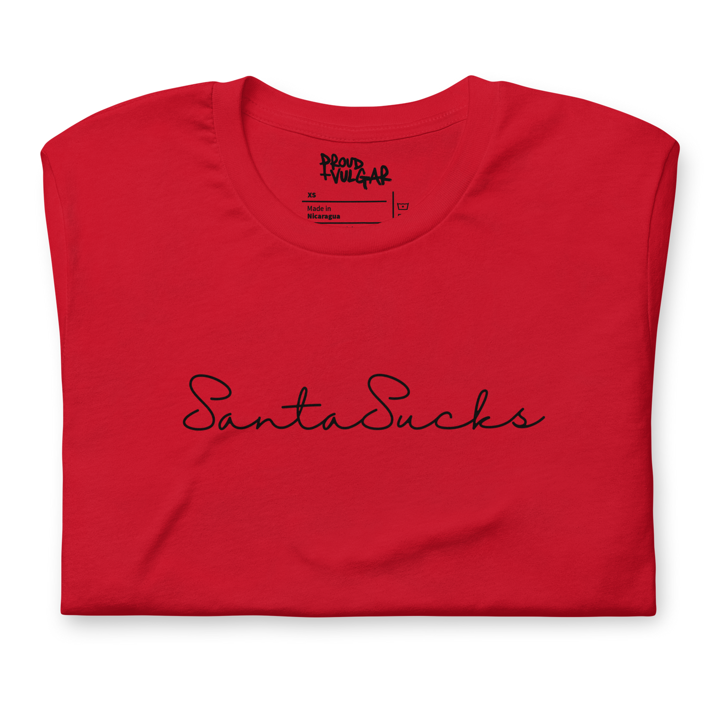 Santa Sucks Unisex T-Shirt - Black Print Edition