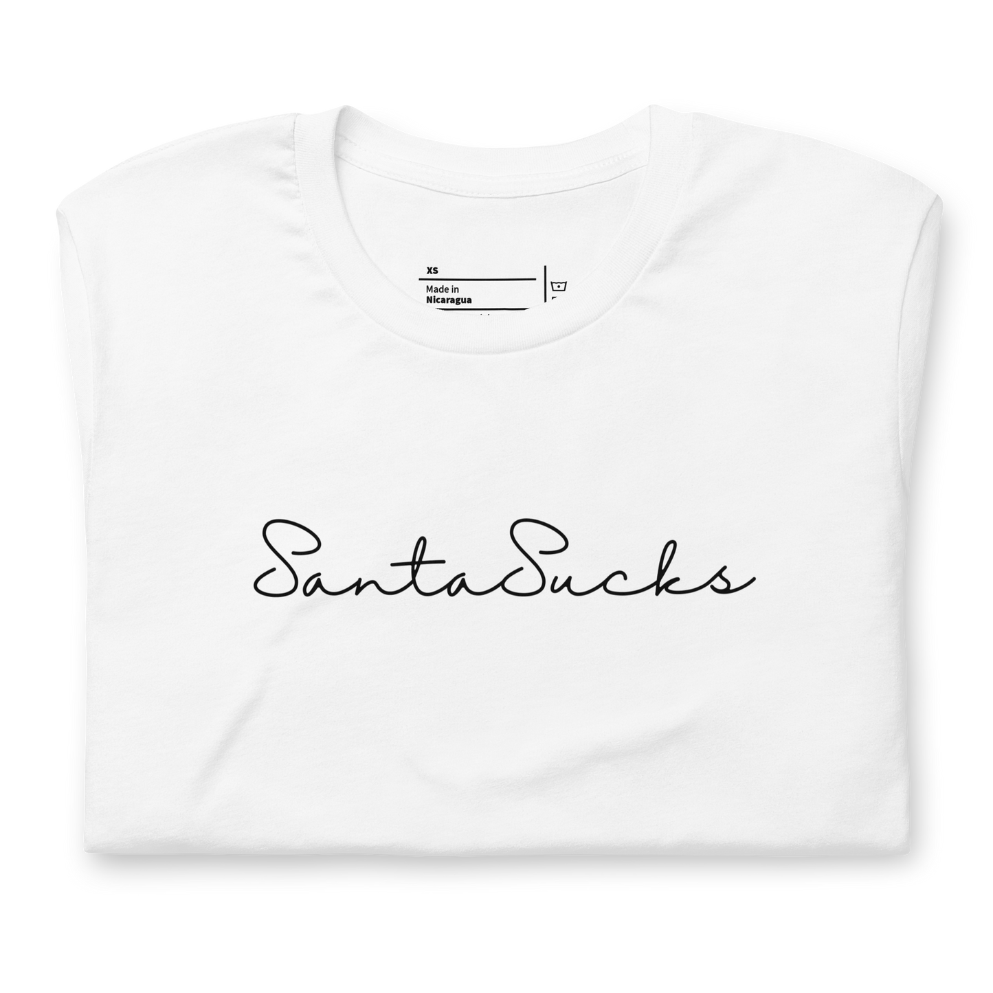 Santa Sucks Unisex T-Shirt - Black Print Edition