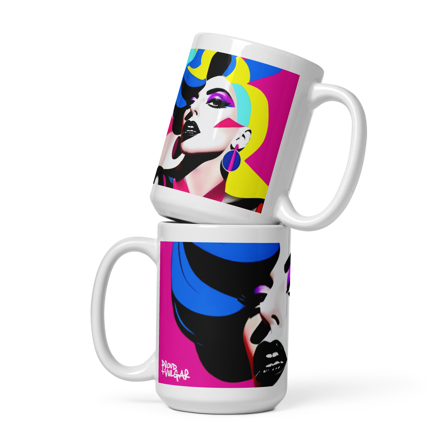Neon Judgment Ceramic Mug