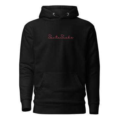 Santa Sucks Premium Unisex Hoodie - Red Print Edition