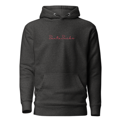 Santa Sucks Premium Unisex Hoodie - Red Print Edition
