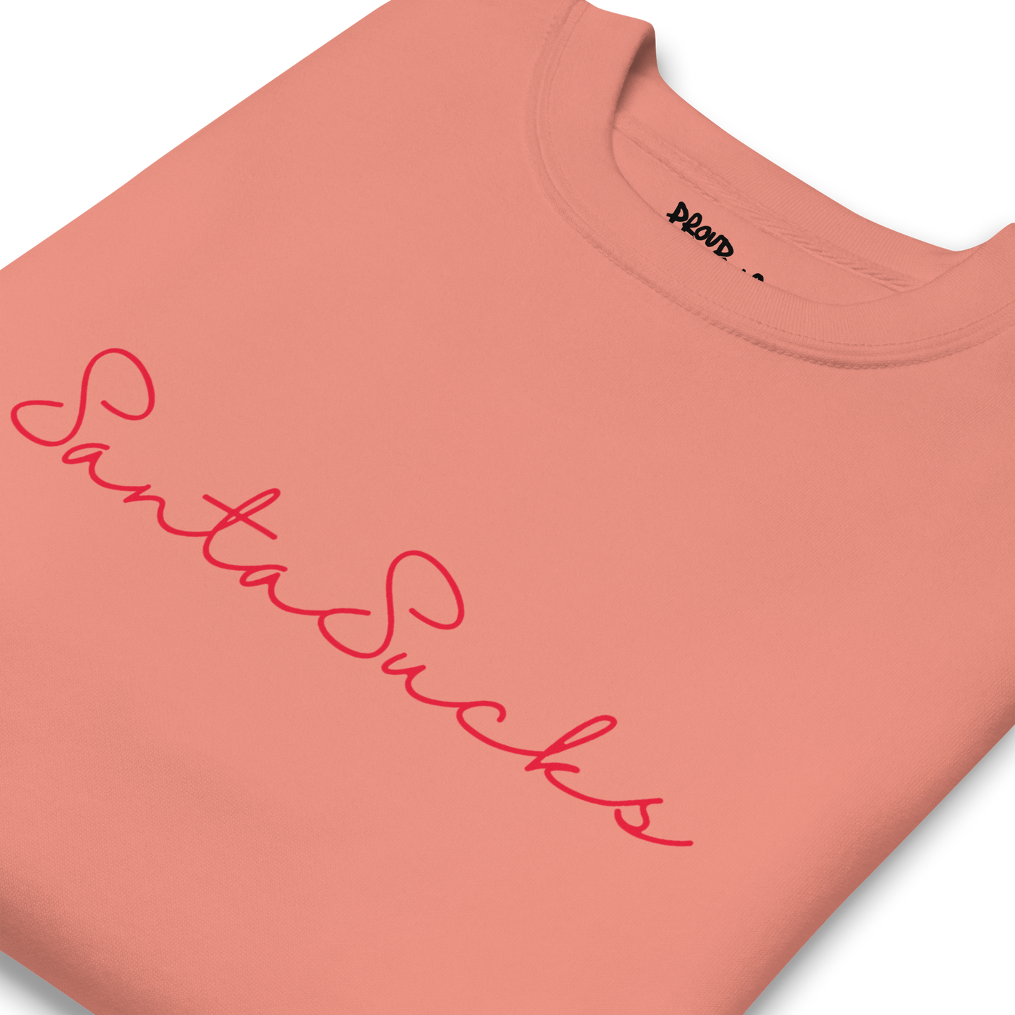 Santa Sucks Premium Unisex Sweatshirt - Red Print Edition