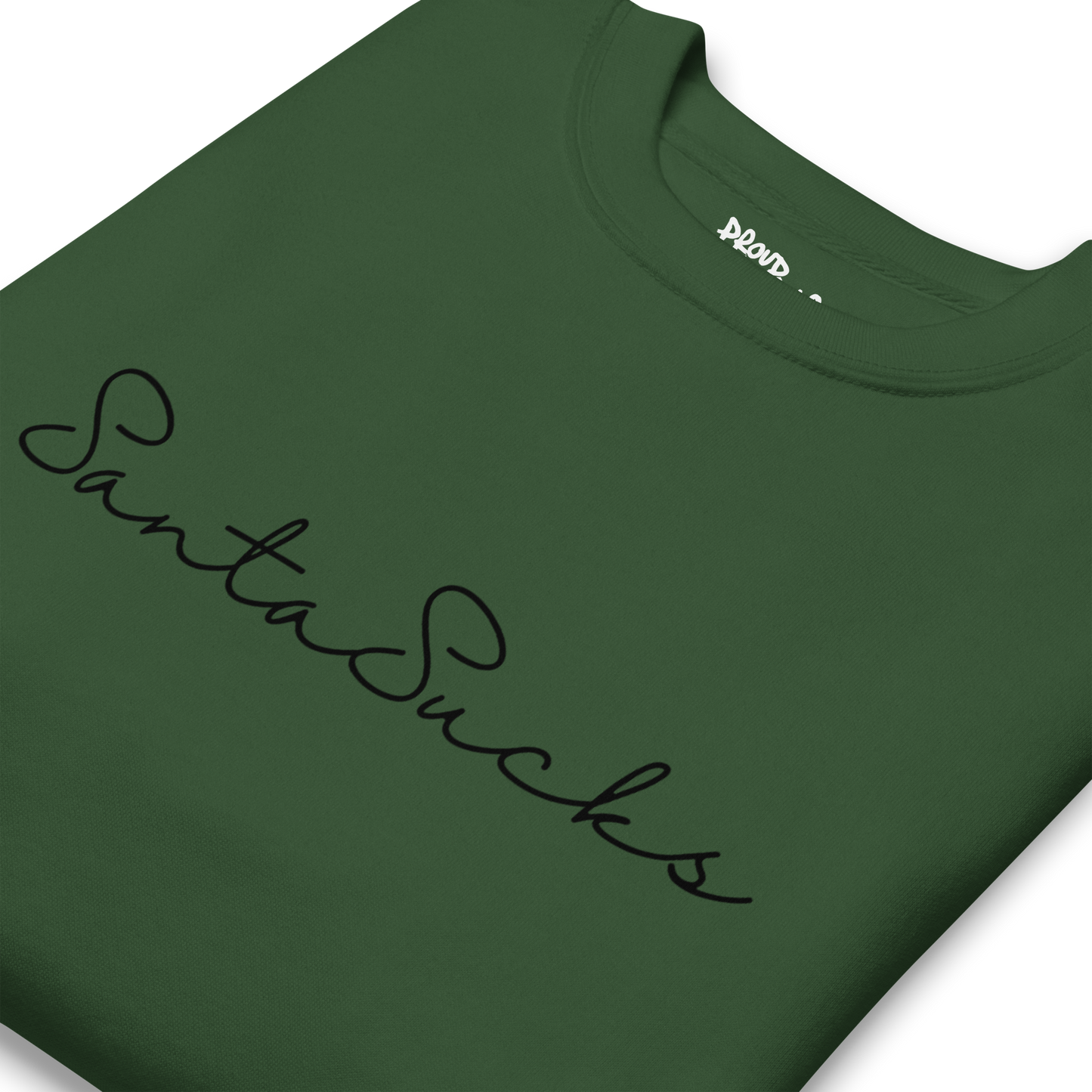 Santa Sucks Premium Unisex Sweatshirt - Black Print Edition