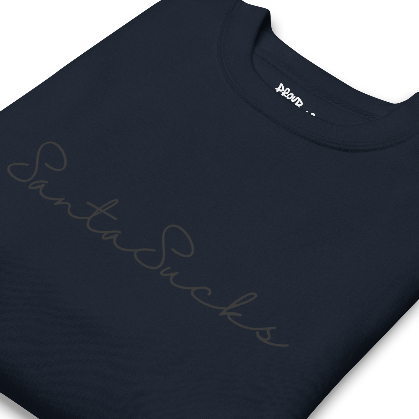 Santa Sucks Premium Unisex Sweatshirt - Black Print Edition