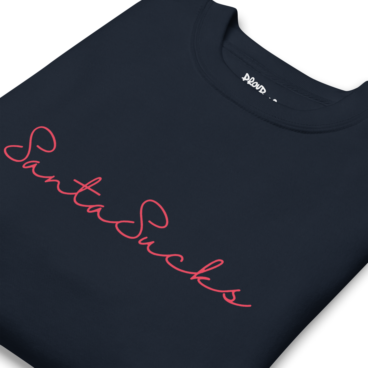 Santa Sucks Premium Unisex Sweatshirt - Red Print Edition