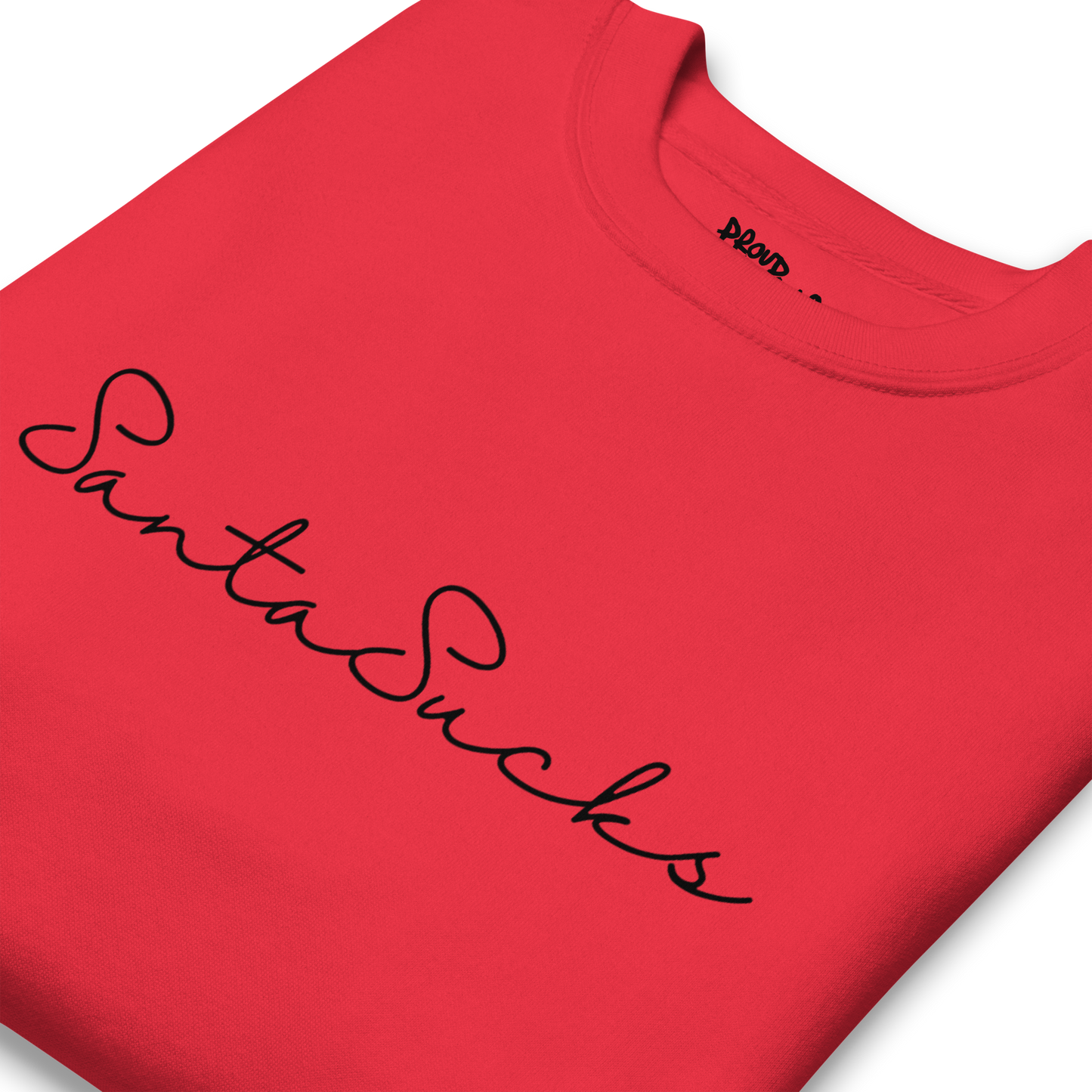 Santa Sucks Premium Unisex Sweatshirt - Black Print Edition