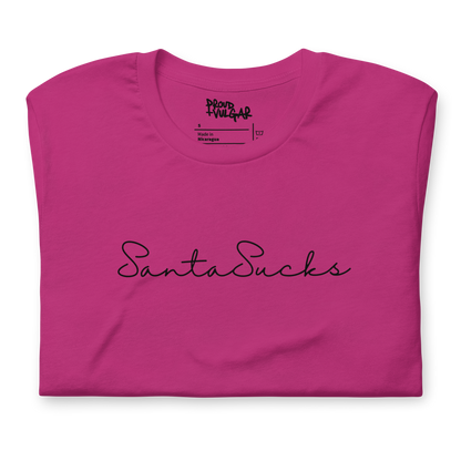 Santa Sucks Unisex T-Shirt - Black Print Edition
