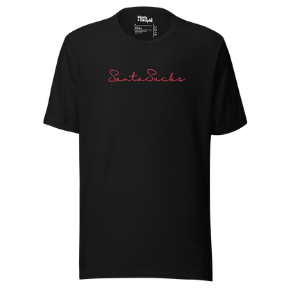 Santa Sucks Unisex T-Shirt - Red Print Edition