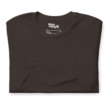 Santa Sucks Unisex T-Shirt - Black Print Edition
