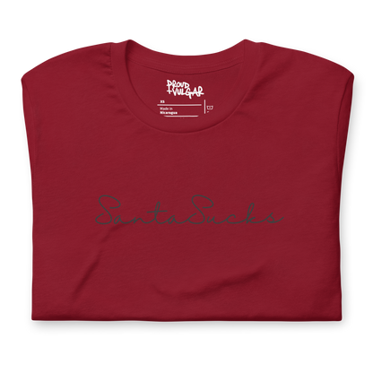 Santa Sucks Unisex T-Shirt - Black Print Edition