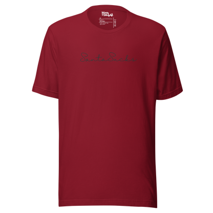 Santa Sucks Unisex T-Shirt - Black Print Edition