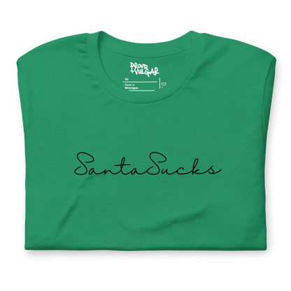 Santa Sucks Unisex T-Shirt - Black Print Edition