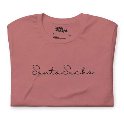 Santa Sucks Unisex T-Shirt - Black Print Edition