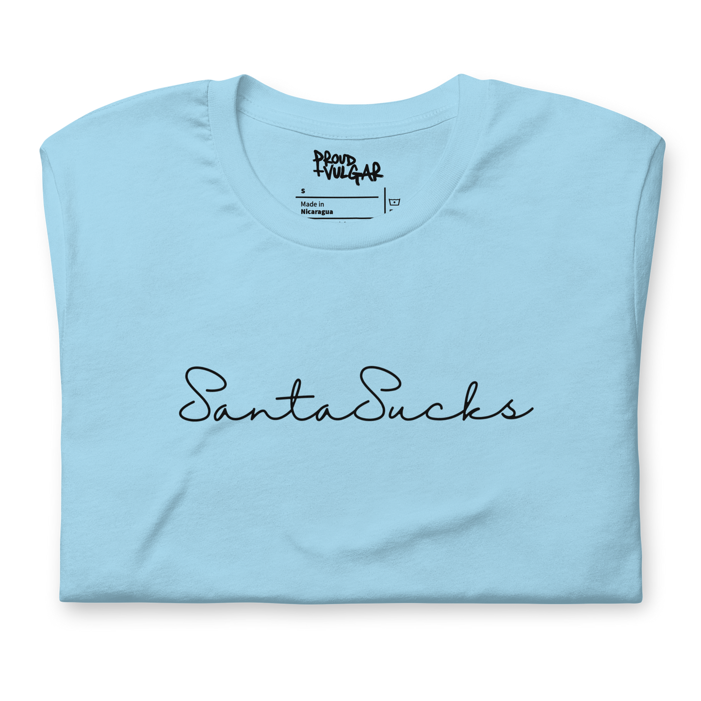 Santa Sucks Unisex T-Shirt - Black Print Edition