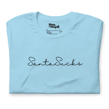 Santa Sucks Unisex T-Shirt - Black Print Edition