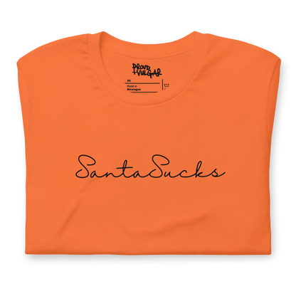 Santa Sucks Unisex T-Shirt - Black Print Edition