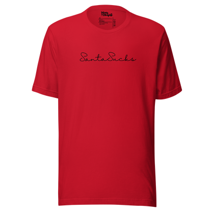 Santa Sucks Unisex T-Shirt - Black Print Edition
