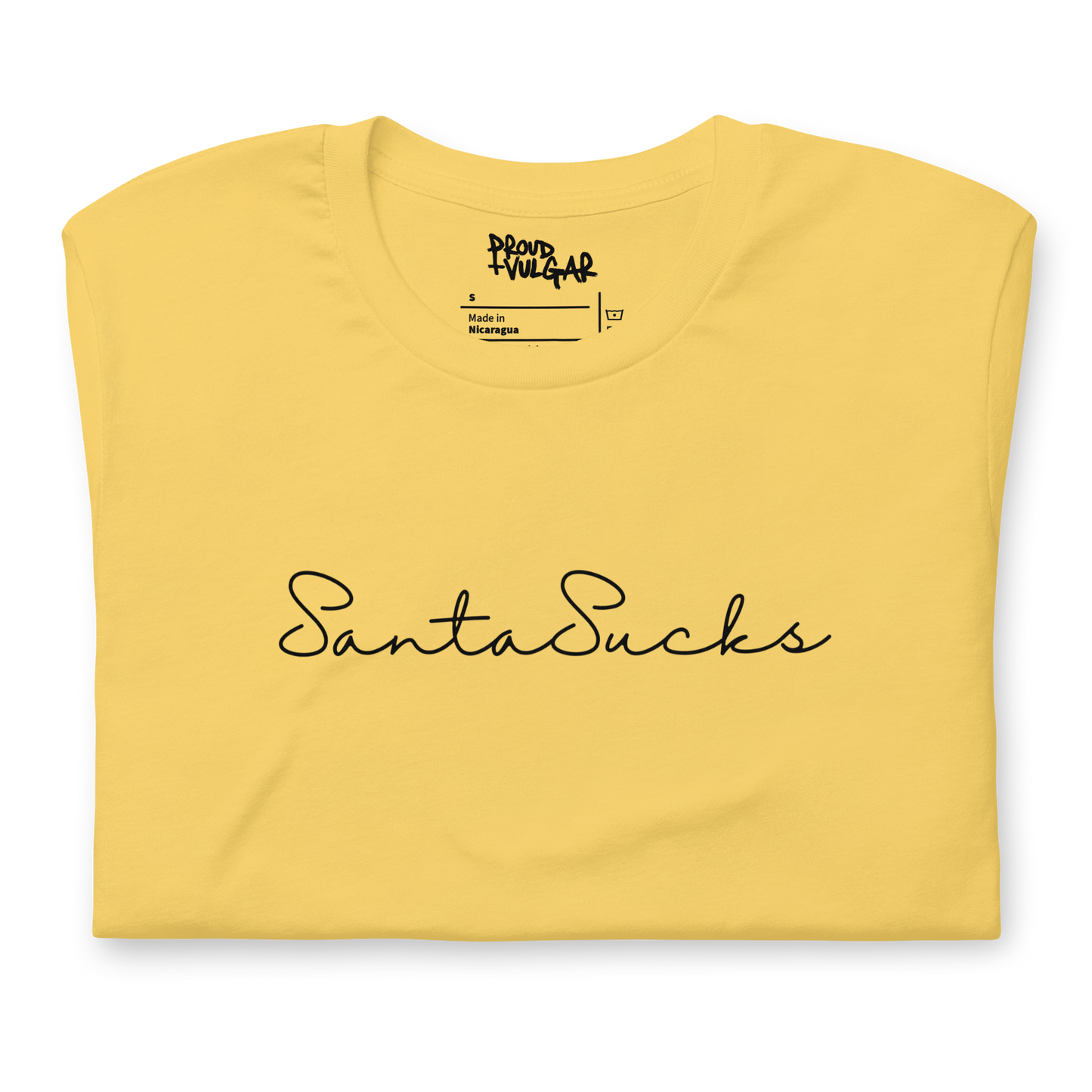 Santa Sucks Unisex T-Shirt - Black Print Edition