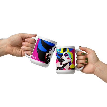 Neon Judgment Ceramic Mug