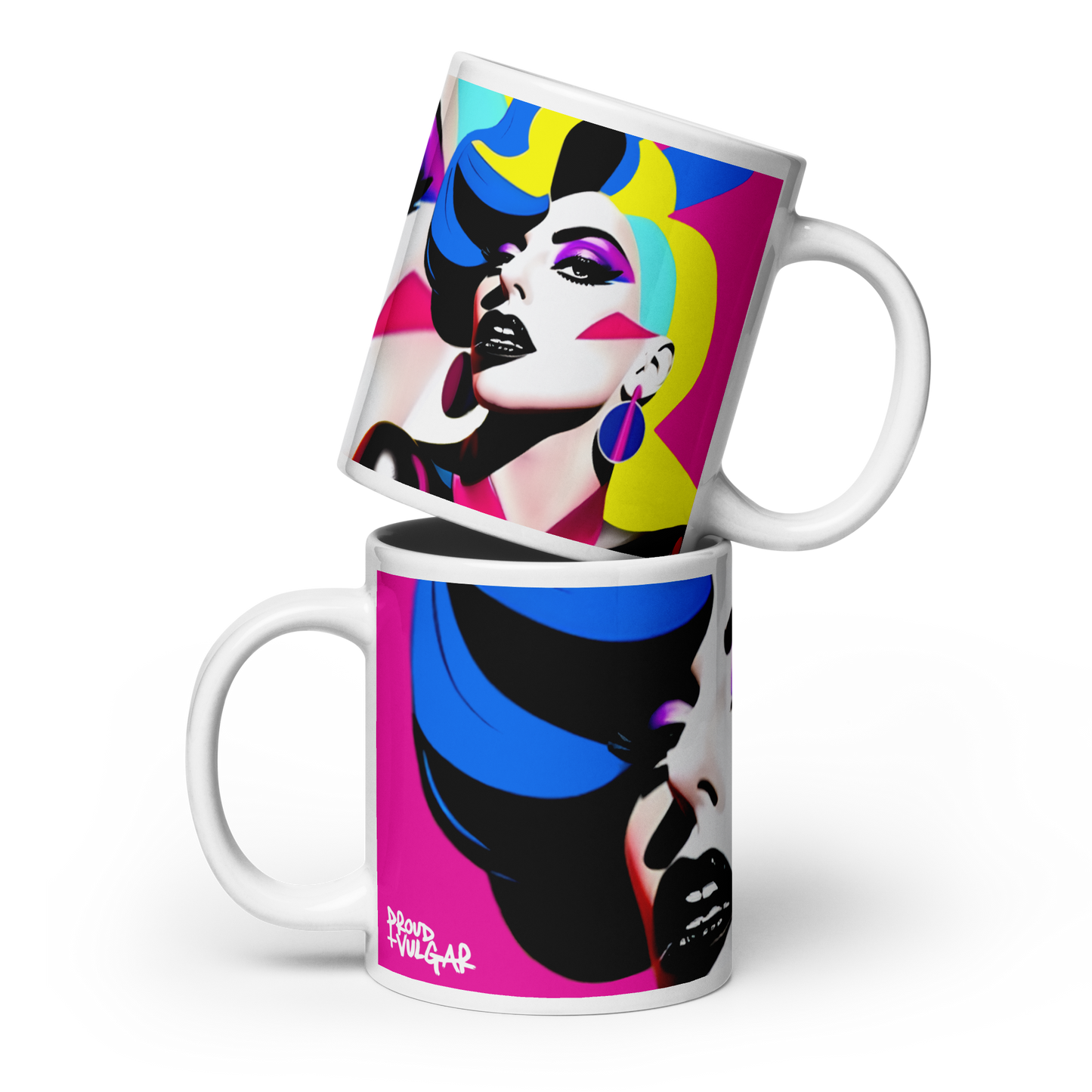 Neon Judgment Ceramic Mug
