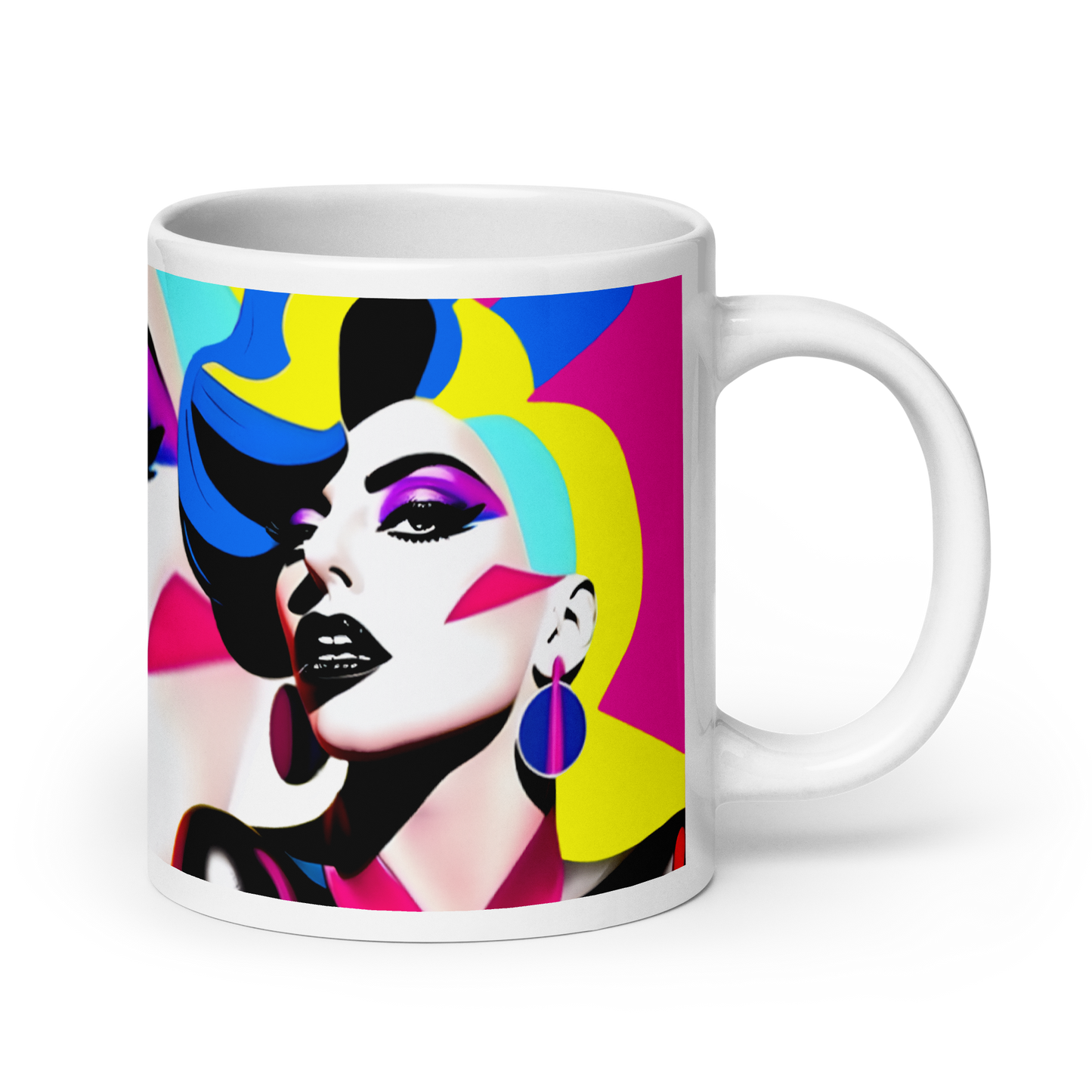 Neon Judgment Ceramic Mug